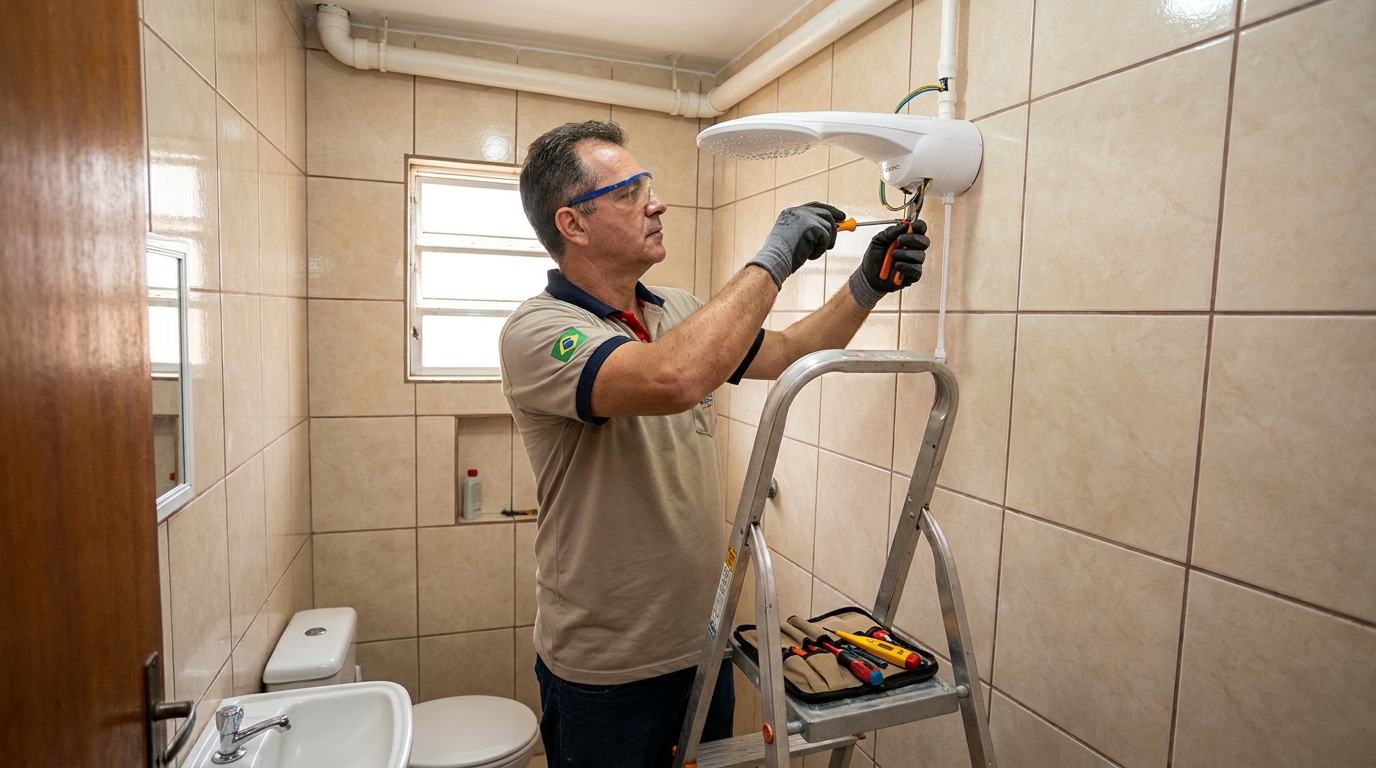 Instalação com pressurizador em Goiânia-GO
